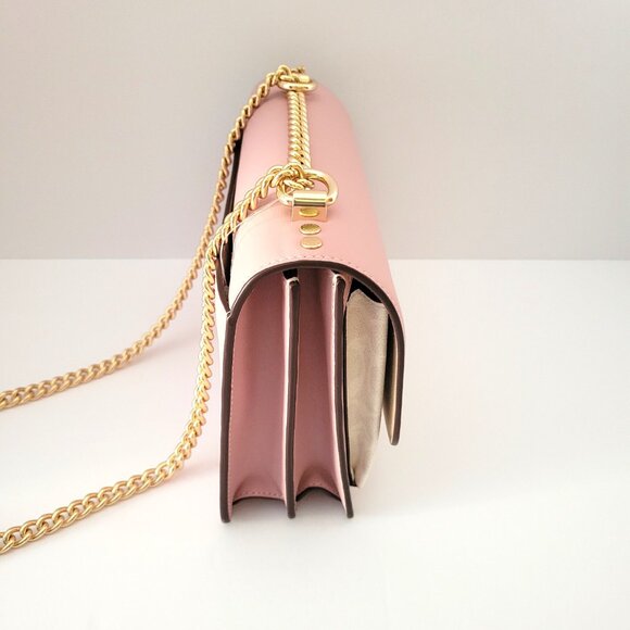 Coach CV978 Signature Klare Crossbody Leather Handbag Chalk Carnation - Picture 5 of 8